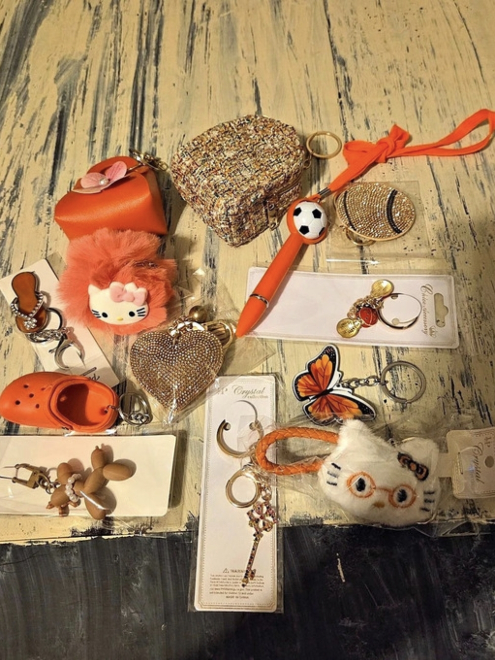 🔥Assorted Keychains & Accessories ORANGE/brown NWT